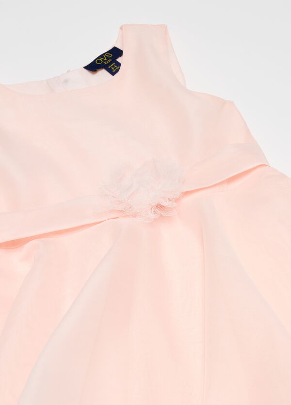 Ovs Abito In Organza A Balze Con Fiore