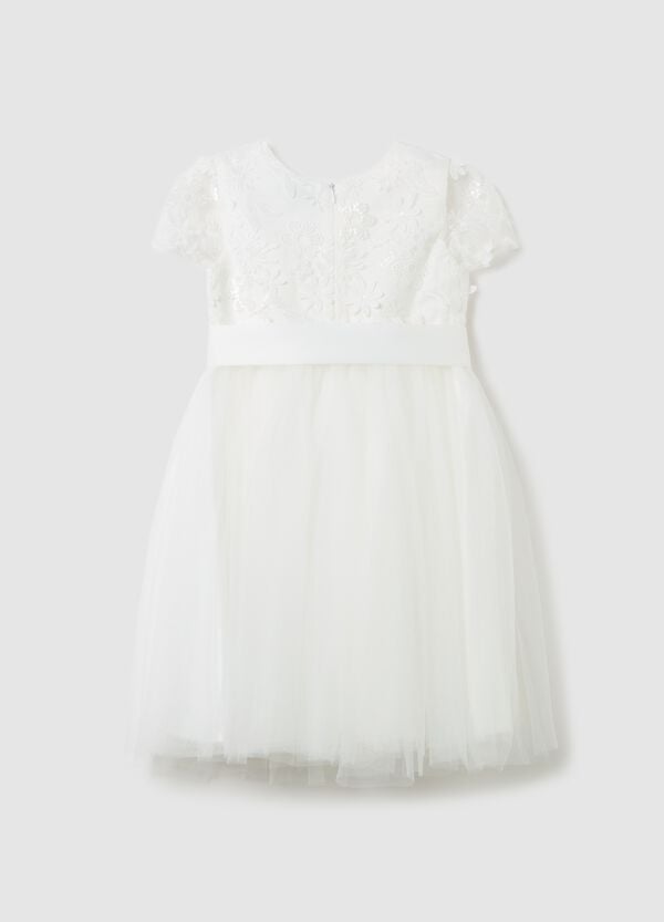 Ovs Abito In Tulle Con Applicazioni Floreali