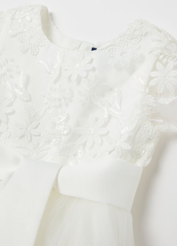 Ovs Abito In Tulle Con Applicazioni Floreali