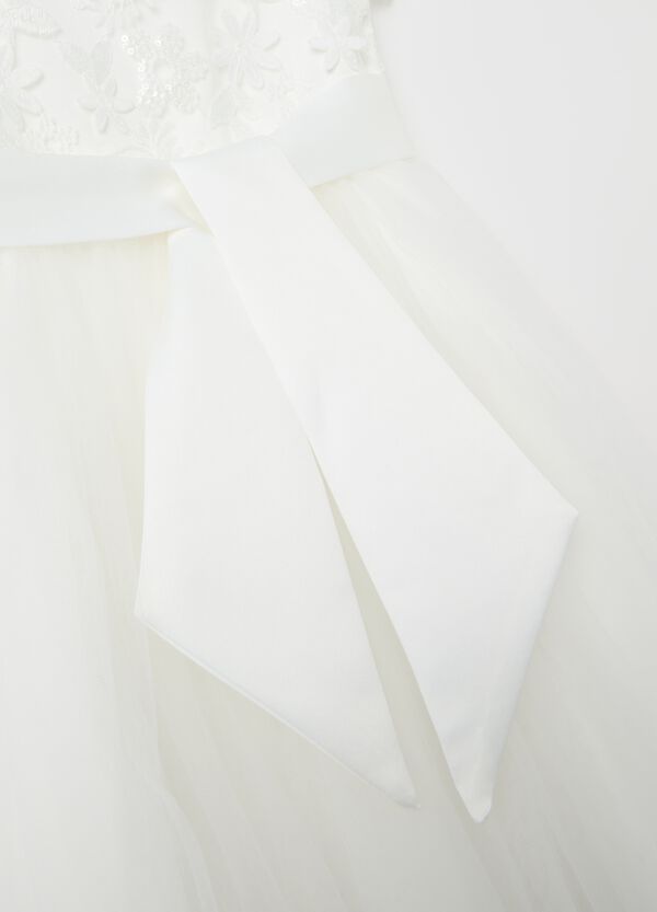 Ovs Abito In Tulle Con Applicazioni Floreali