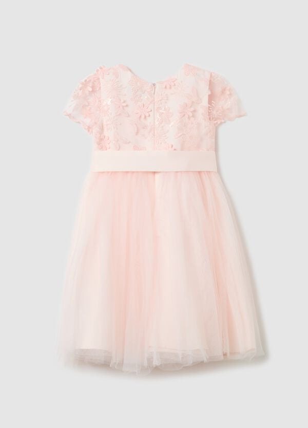 Ovs Abito In Tulle Con Applicazioni Floreali