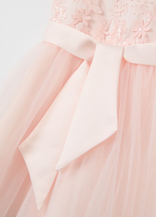 Ovs Abito In Tulle Con Applicazioni Floreali