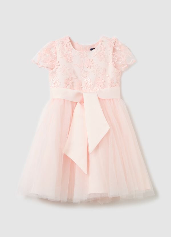 Ovs Abito in tulle con applicazioni floreali