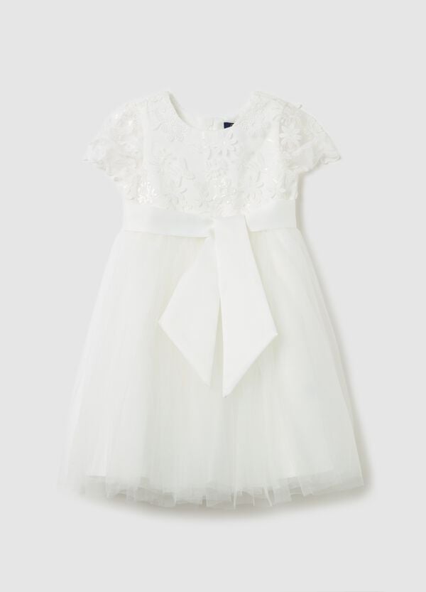 Ovs Abito in tulle con applicazioni floreali