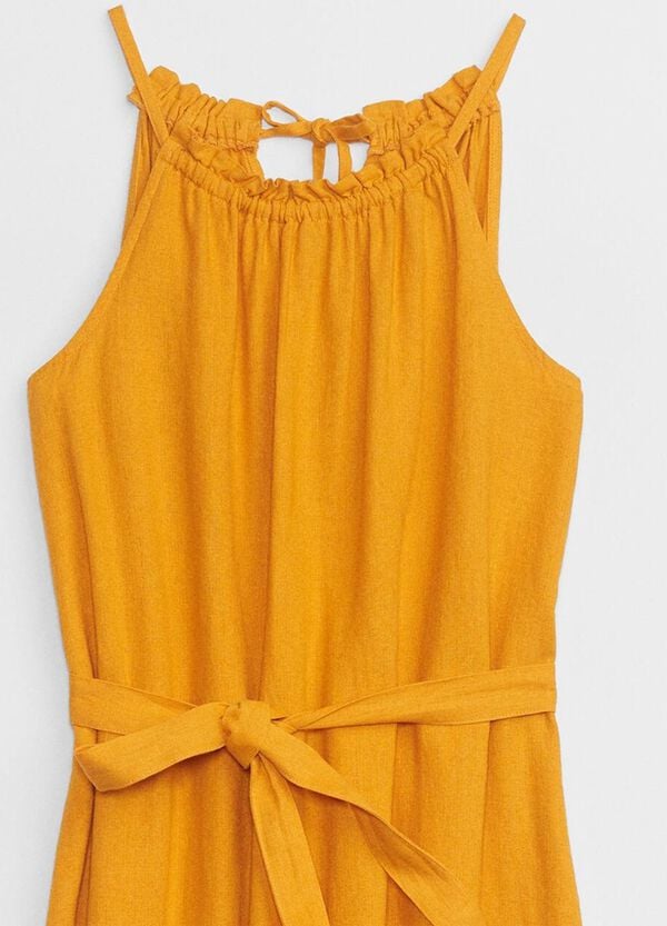 Ovs Abito Midi In Lino E Viscosa Scollo Halter