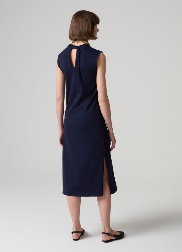 Ovs Abito Midi Smanicato In Cotone