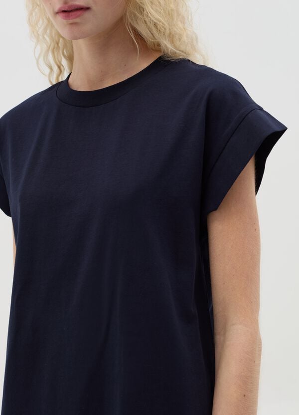 Ovs Abito T-shirt Essential In Cotone Blu