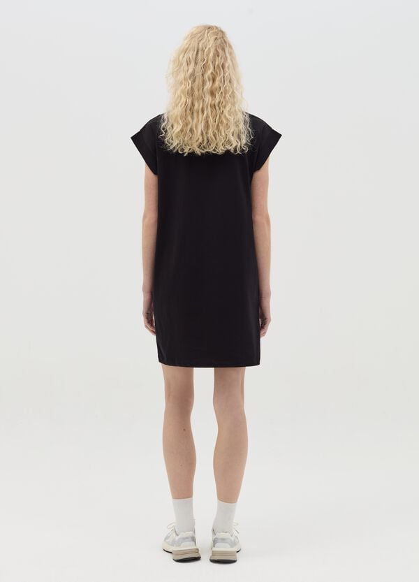 Ovs Abito T-shirt Essential In Cotone Nero