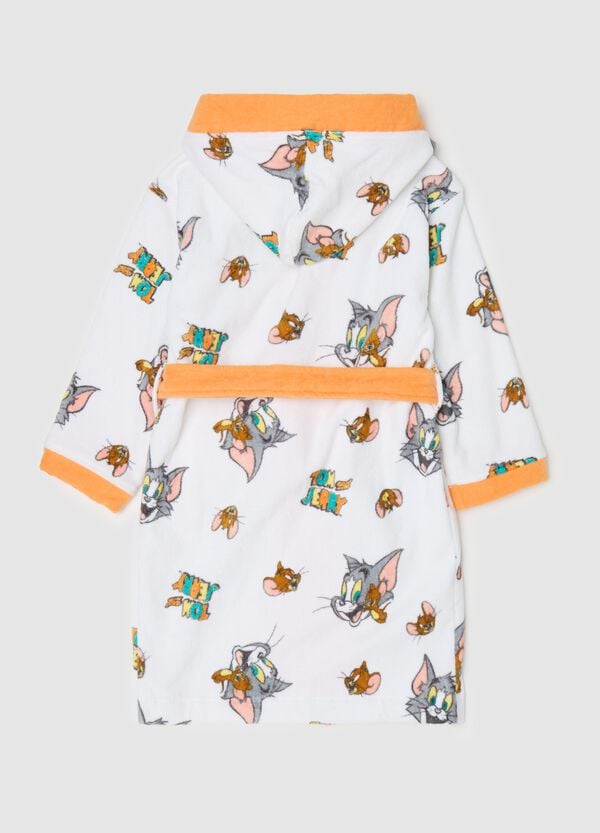 Ovs Accappatoio Con Cappuccio Stampa Tom & Jerry