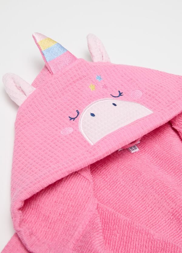 Ovs Accappatoio Con Trama Waffle Unicorno