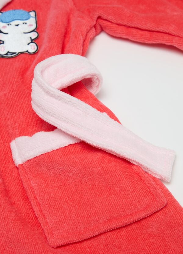 Ovs Accappatoio In Cotone Con Ricamo Gattino