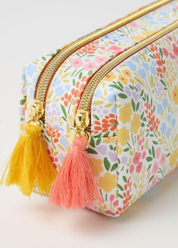 Ovs Astuccio Floreale Con Doppia Zip