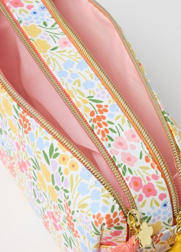 Ovs Astuccio Floreale Con Doppia Zip