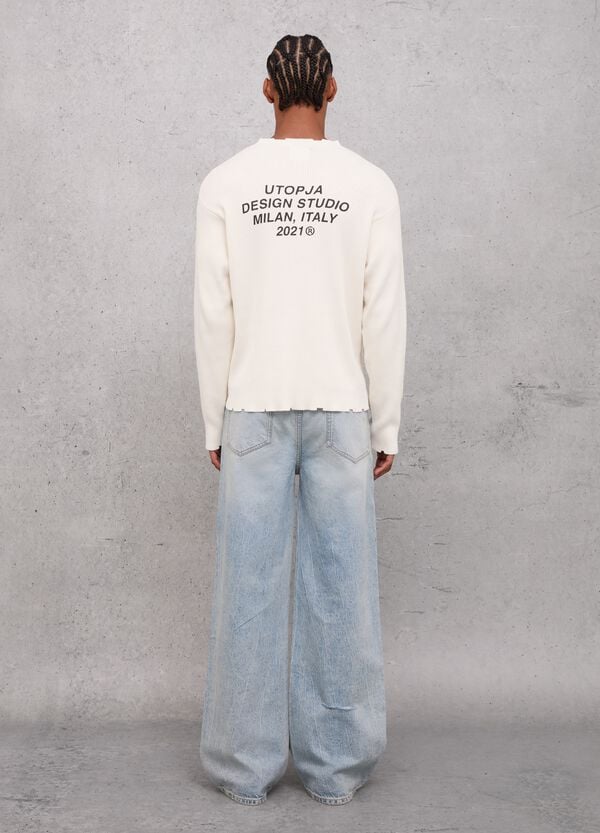 Ovs Baggy Denim Washed Light Blue