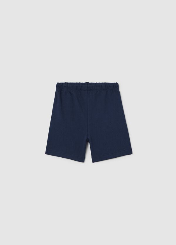 Ovs Bermuda Blu Con Coulisse Trama Waffle