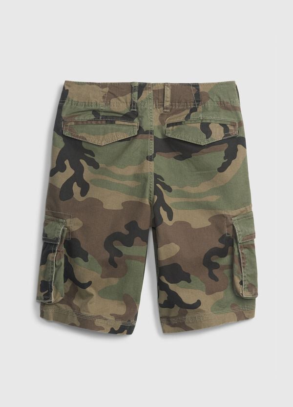 Ovs Bermuda Cargo In Cotone Stretch Camouflage