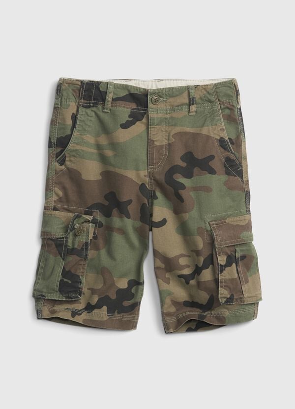 Ovs Bermuda cargo in cotone stretch camouflage