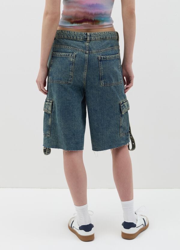 Ovs Bermuda Cargo In Denim B.ANGEL X MARE FUORI