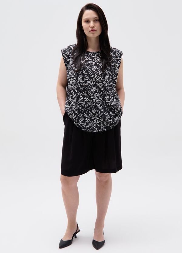 Ovs Bermuda con pinces e cintura Curvy