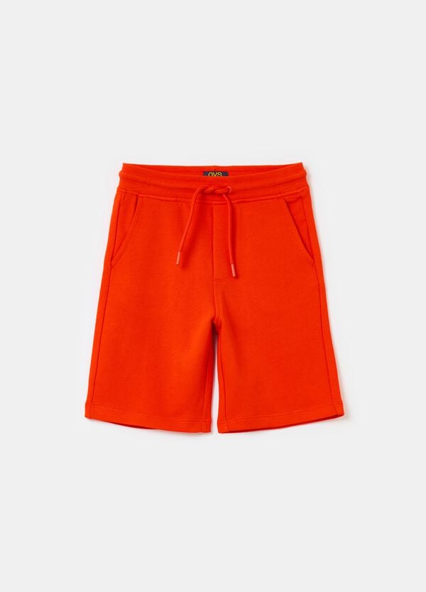 Ovs Bermuda Essential in felpa di cotone bio