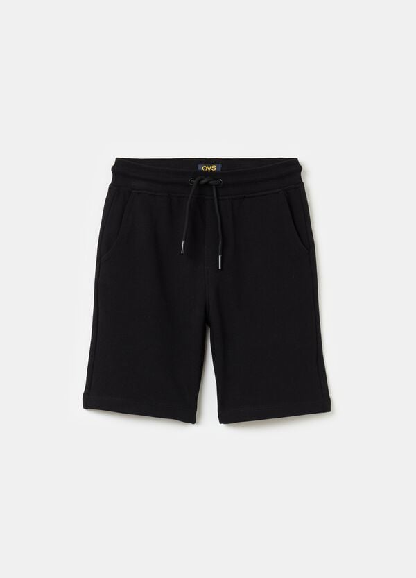 Ovs Bermuda Essential in felpa di cotone bio