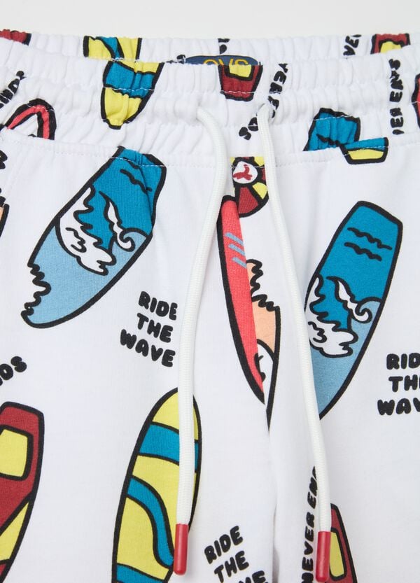 Ovs Bermuda In Cotone Con Coulisse E Stampa