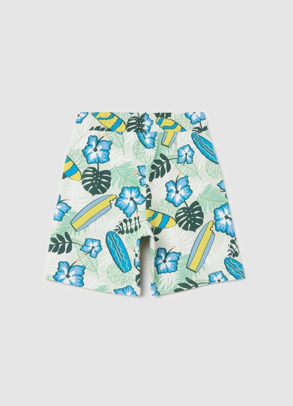Ovs Bermuda In Cotone Con Coulisse E Stampa