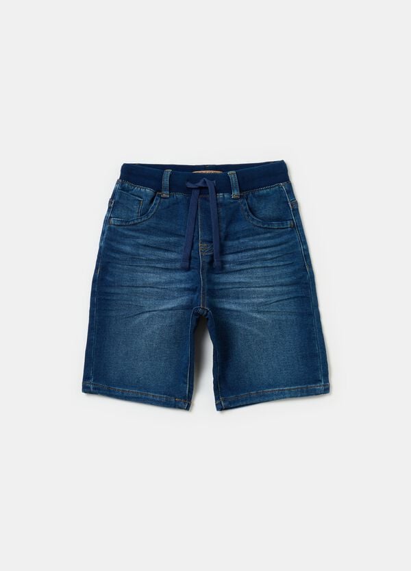 Ovs Bermuda in denim con coulisse