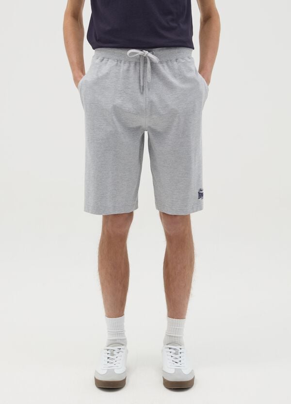 Ovs Bermuda In Felpa Con Ricamo Logo