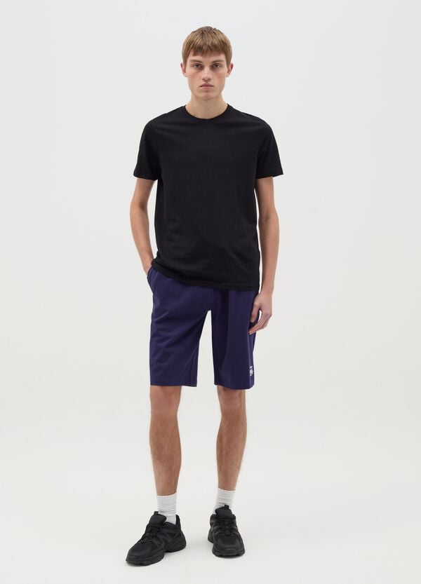 Ovs Bermuda in felpa con ricamo logo