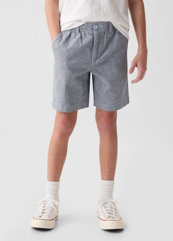 Ovs Bermuda In Lino E Viscosa Con Vita Stretch