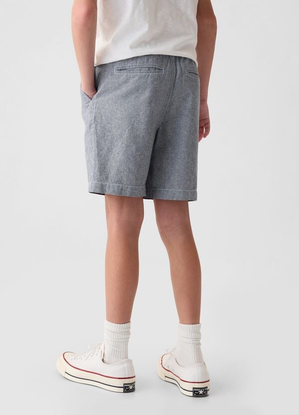 Ovs Bermuda In Lino E Viscosa Con Vita Stretch
