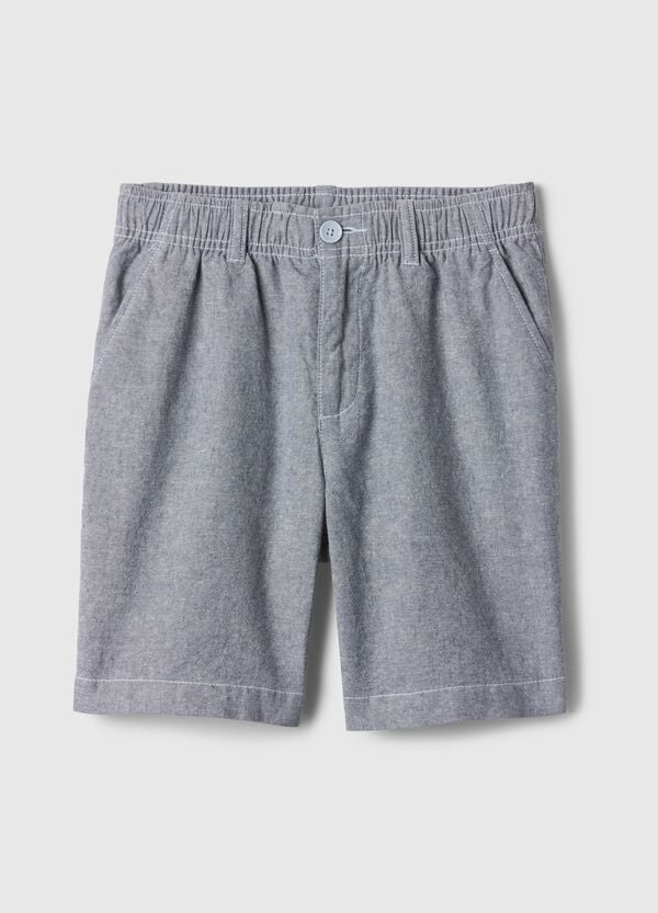 Ovs Bermuda In Lino E Viscosa Con Vita Stretch