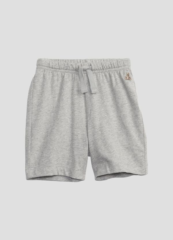 Ovs Bermuda jogger con ricamo orsetto