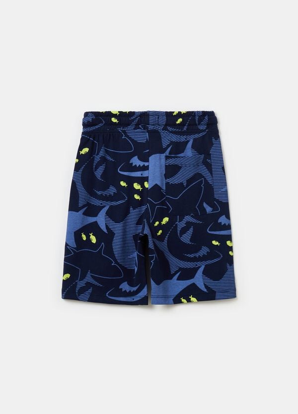 Ovs Bermuda Jogger Con Stampa Squali