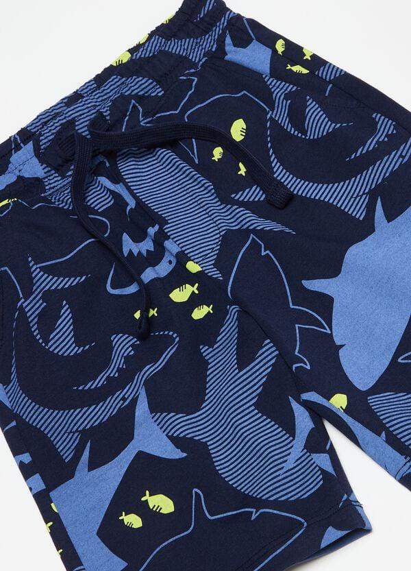 Ovs Bermuda Jogger Con Stampa Squali