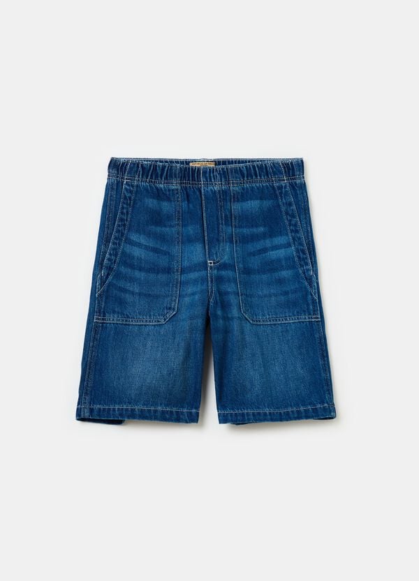 Ovs Bermuda jogger in denim con tasche