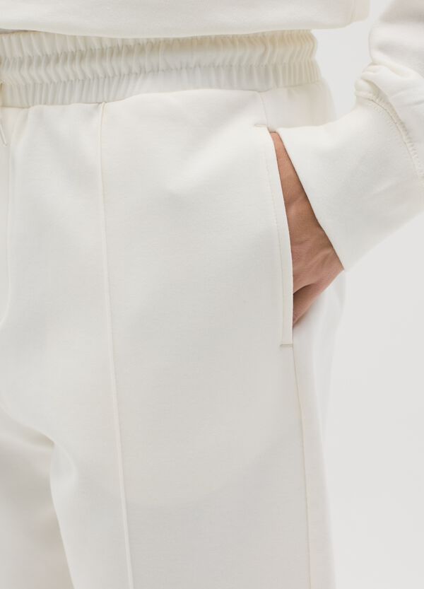 Ovs Bermuda Jogger In Felpa Bianco