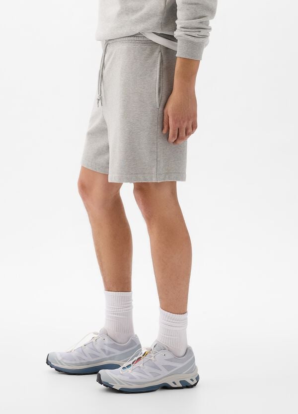 Ovs Bermuda Jogger In Felpa Con Coulisse