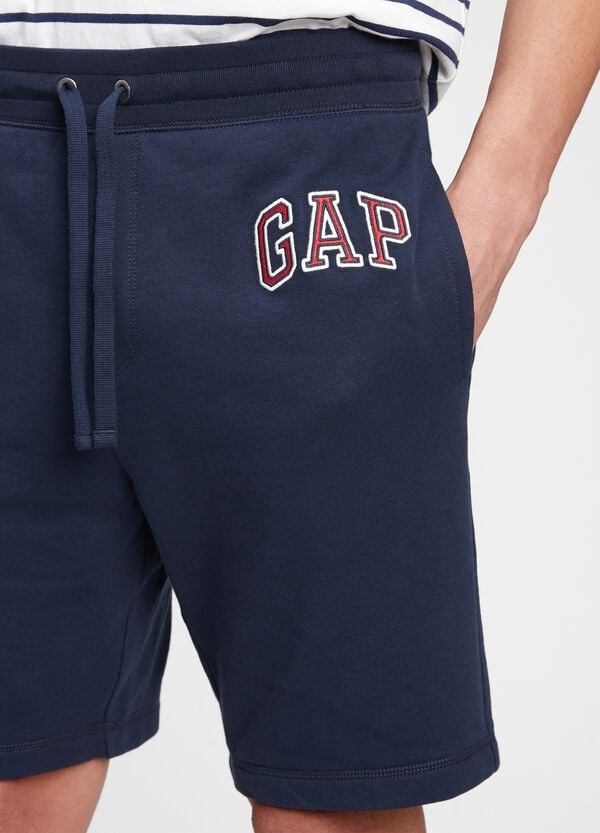 Ovs Bermuda Jogger In Felpa Con Ricamo Logo