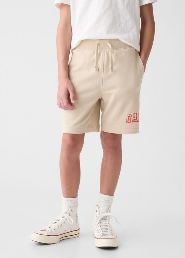 Ovs Bermuda Jogger In French Terry Stampa Logo