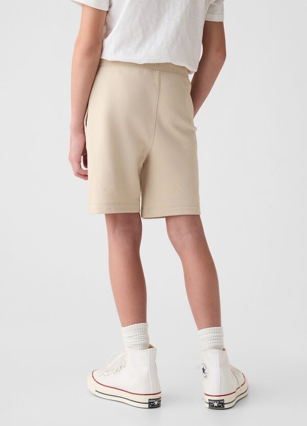 Ovs Bermuda Jogger In French Terry Stampa Logo