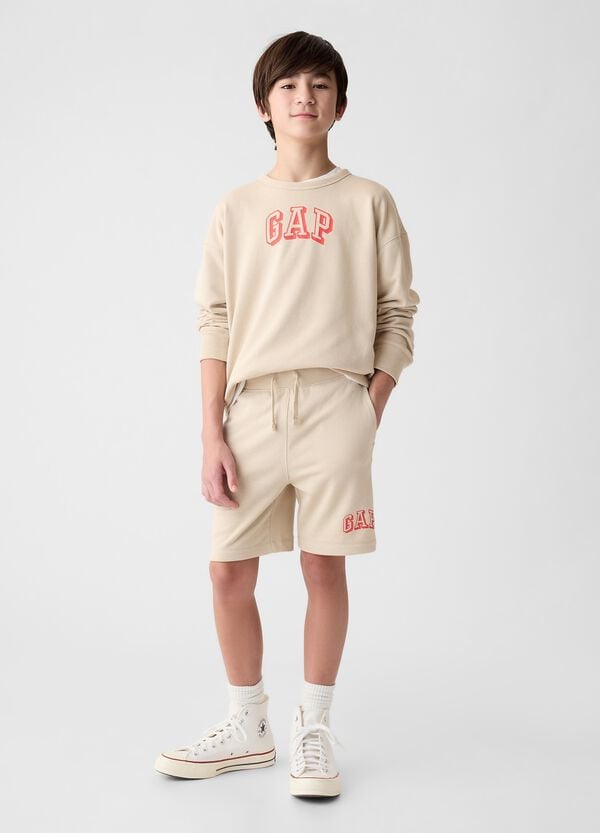 Ovs Bermuda jogger in French Terry stampa logo
