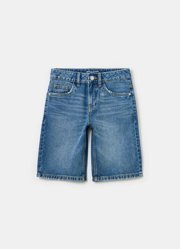 Ovs Bermuda regular fit in denim cinque tasche