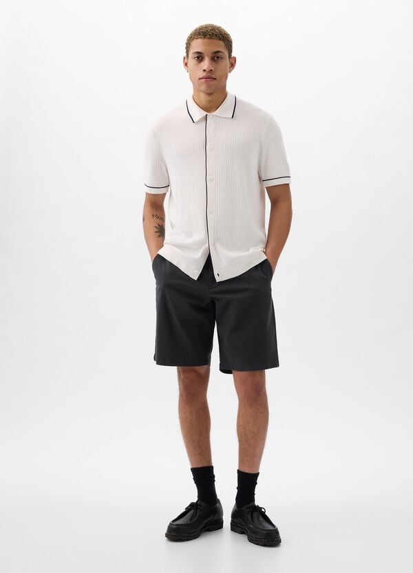 Ovs Bermuda relaxed fit in cotone stretch