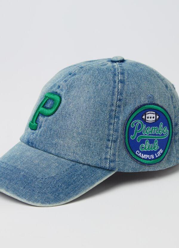 Ovs Berretto Da Baseball In Denim Con Ricamo Logo