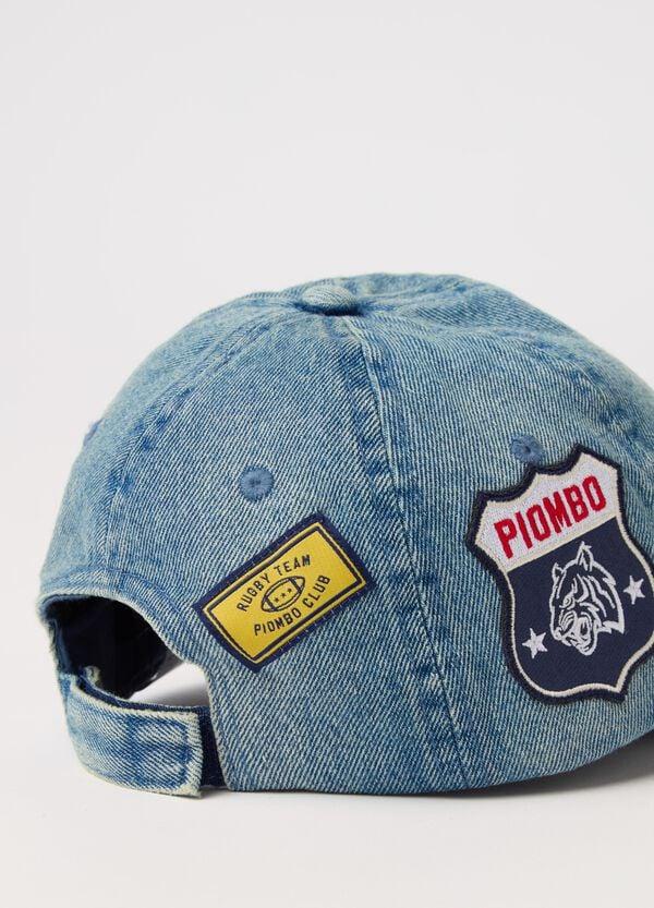 Ovs Berretto Da Baseball In Denim Con Ricamo Logo