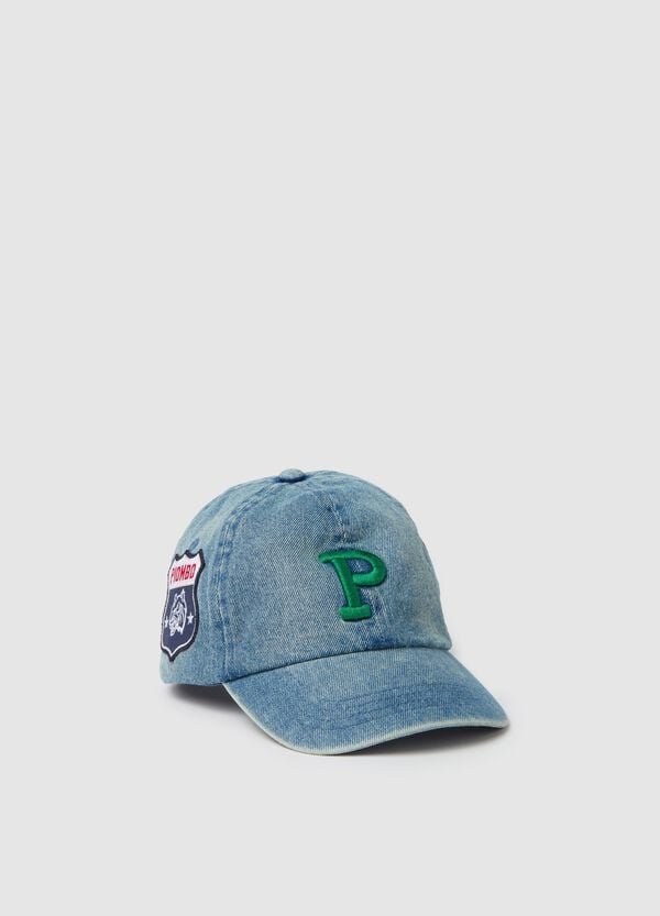Ovs Berretto da baseball in denim con ricamo logo