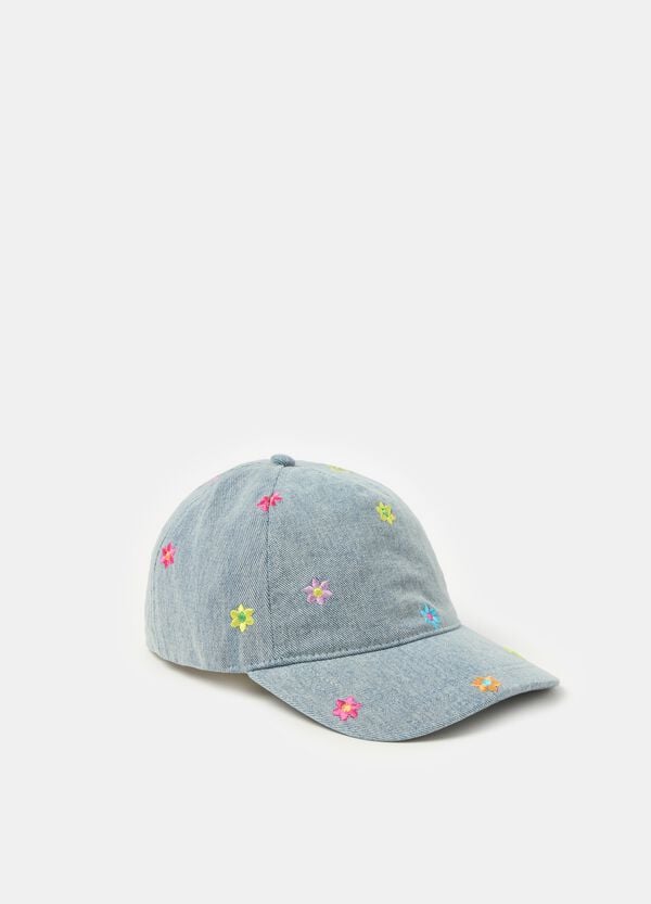 Ovs Berretto da baseball in denim con ricamo