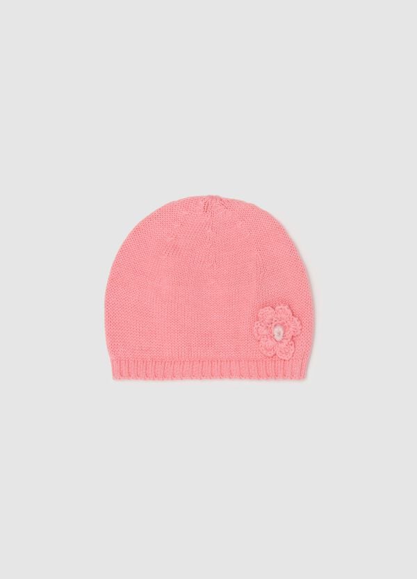 Ovs Berretto in cotone con fiore crochet